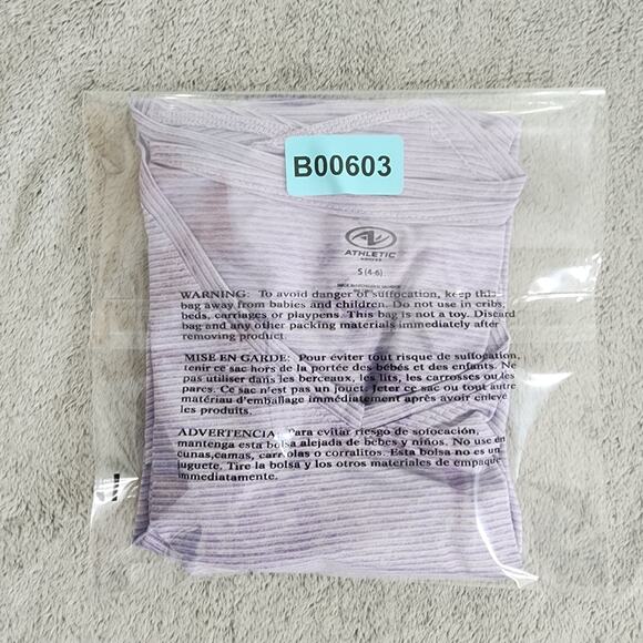 Athletic Works Top Womens S Purple Striped V-Neck Short Sleeve Pullover Casual - Picture 8 of 8